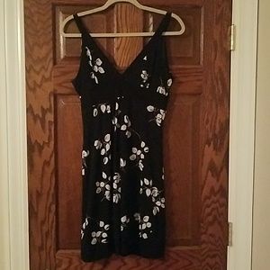 Black and white floral dress